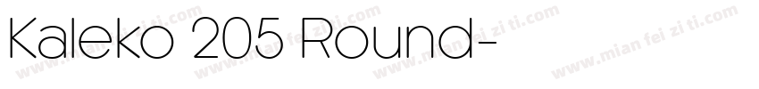 Kaleko 205 Round字体转换
